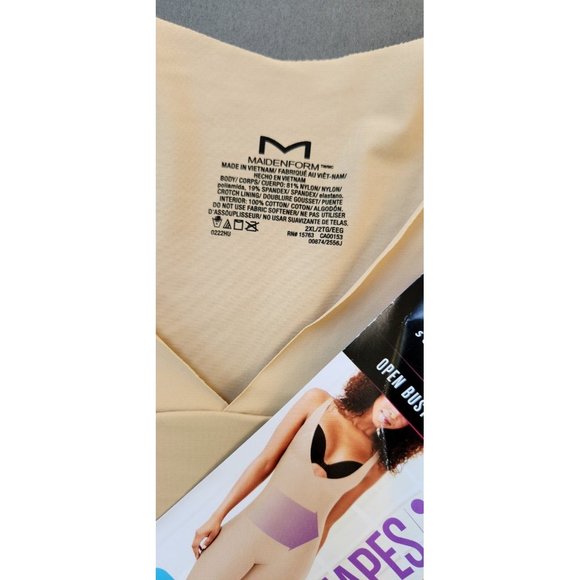 MAIDENFORM Self Expressions WOMEN'S OPEN BUST BODY 18-20 SHAPER FIRM 2XL - Picture 3 of 3